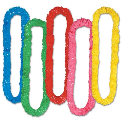 Assorted Soft Twist Poly Leis (sold 12 per box)