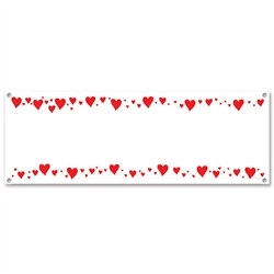 Blank Hearts Sign Banner