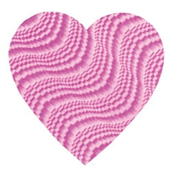 Pink Embossed Foil Heart Cutout