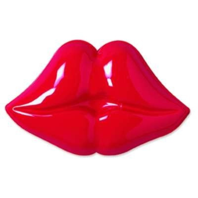 Red Plastic Hot Lips, 16in - PartyCheap