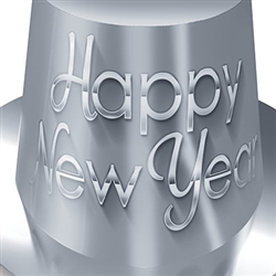 Silver New Year Hi-Hat - 25 per package