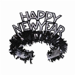 Black and Silver Happy New Year Regal Tiaras