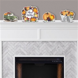 Foil Fall Thanksgiving Cutouts w/Easels