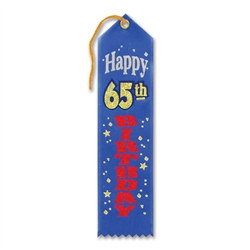 happy 65th birthday ribbon