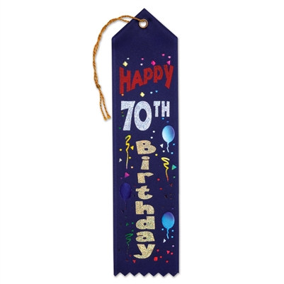 happy 70th birthday ribbon