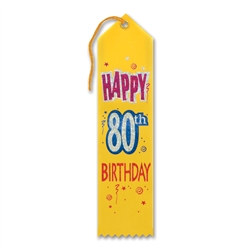 happy 80th birthday ribbon