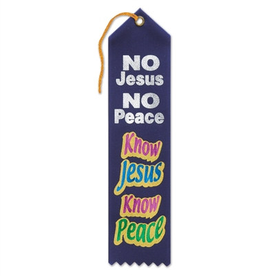 Know Jesus Know Peace Ribbon
