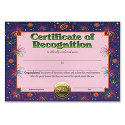 Certificate of Recognition Award Certificates