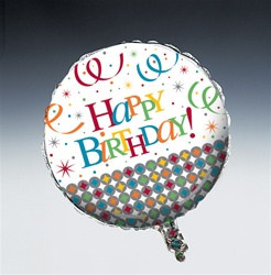 Birthday Celebration Metallic Mylar Balloon