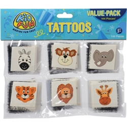 Add semi-permanent fun for your party goers with these Wild Zoo Animal Tattoos