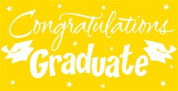 Yellow Congratulations Graduate Gigantic Sign