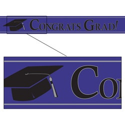 Purple Congrats Grad Foil Banner
