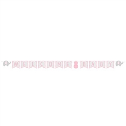 Little Peanut Pink Welcome Baby Banner