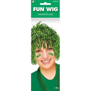 green pom pom wig