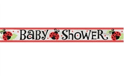 Ladybug Baby Shower Foil Banner