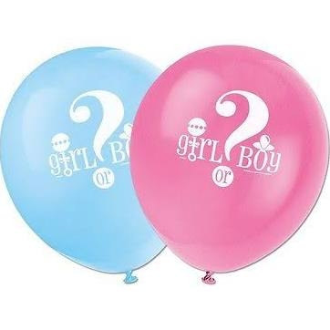 Gender Reveal Latex Balloons (8/pkg)