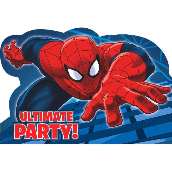 Spider-Man Party Invitations (8/pkg) - PartyCheap