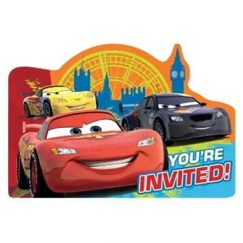 Cars Invitations (8/pkg)