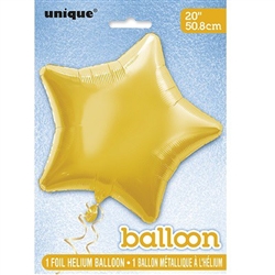 Gold Star Foil Balloon 20"