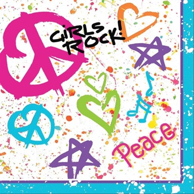 girls rock! BEVERAGE NAPKINS