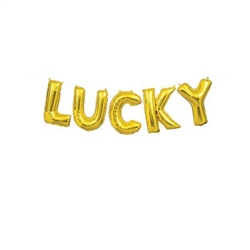 Lucky Balloon Banner Kit - Gold