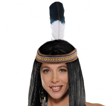 native american feather headband