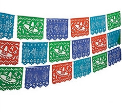 plastic Mexican cutout banner