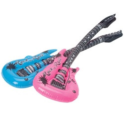 Assorted Inflatable Small Guitars (1/pkg)