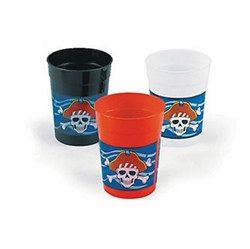 Pirate Plastic Cups, 10 ounces (12/pkg)