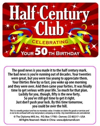 Half Century Club Plastic Pocket Card