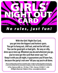 Girls' Night Out Plastic Pocket Card (1/Pkg)