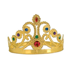 With our Gold Plastic Jeweled Queen's Tiara your guests will know who the Queen of Parties is!