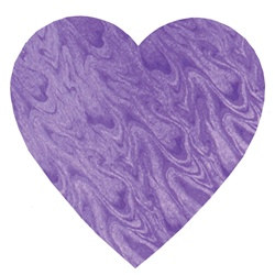 Purple Embossed Foil Heart Cutout