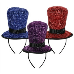 Sparkling Top Hat Headbands