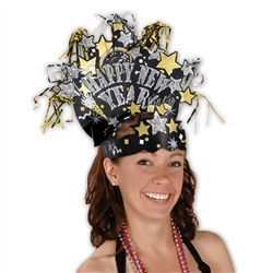 Gold and Silver Glittered New Year Headdress
