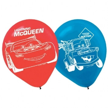 Cars Latex Balloons (6/pkg)