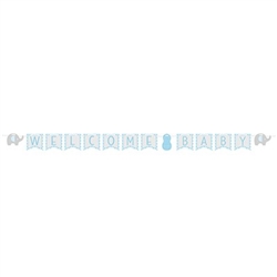 Little Peanut Blue Welcome Baby Banner