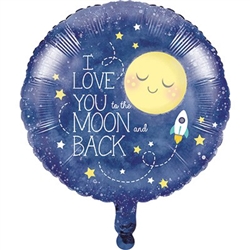 To the Moon and Back Metallic Balloon