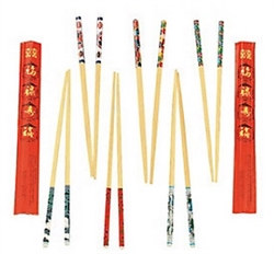 Wooden Chopsticks with Assorted Designs