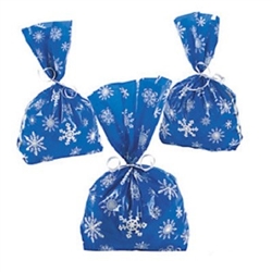 Blue Snowflake Treat Bags