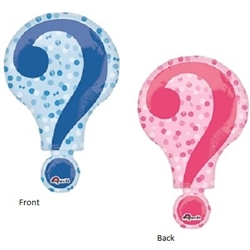 Pink and Blue Gender Reveal Mylar Balloon