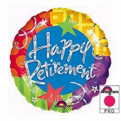 Happy Retirement Prismatic Mylar Balloon