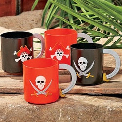 Plastic Pirate Mug (Sold Individually)