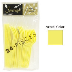 Yellow Assorted Plastic Cutlery (24/pkg)